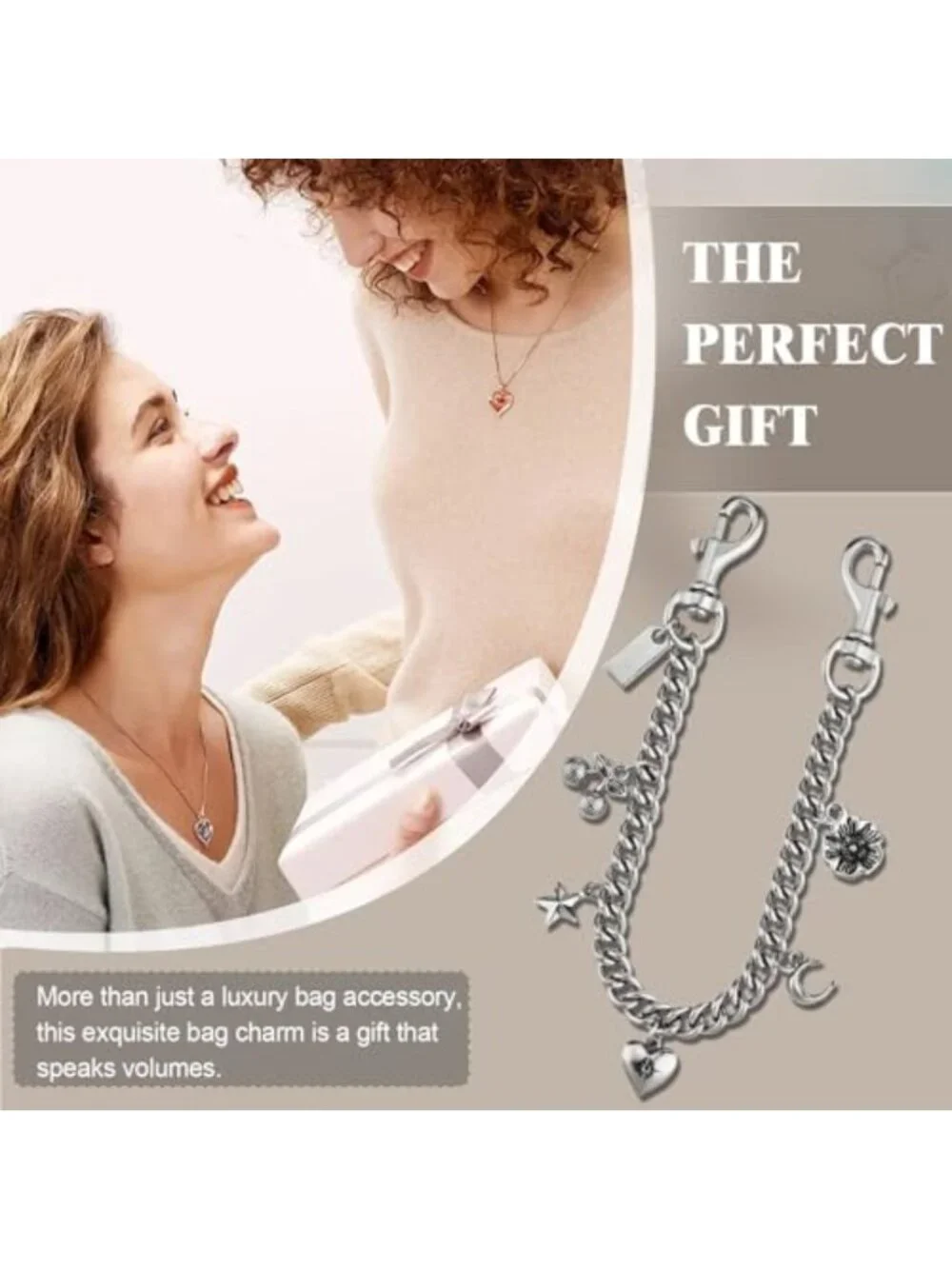 Chic Bag Charm Keychain - Stylish Purse Accessory for Women’s Handbags